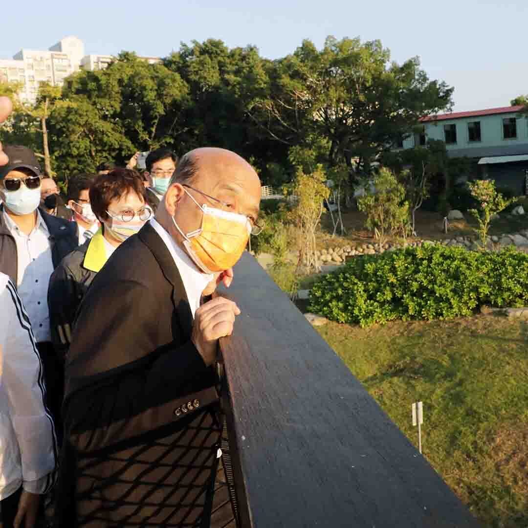 蘇貞昌視察竹溪和水交社文化園區 對府城的自然、人文環境留下深刻印象